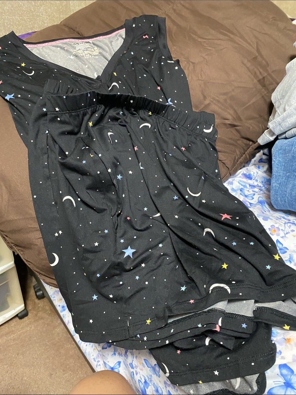 Women's Black Star & Moon Sleep Set - Brand Unknown